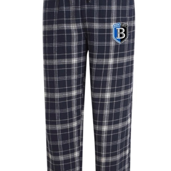Bentley University Plaid Pajama Pants men’s small blue euc falcons college PJ’s - Picture 2 of 8